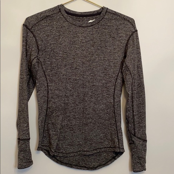 Avia Heathered Grey Long-Sleeve Athletic Top - Picture 1 of 11